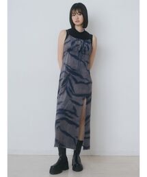 EMODA | ギャザースリットベロアワンピース(ワンピース)