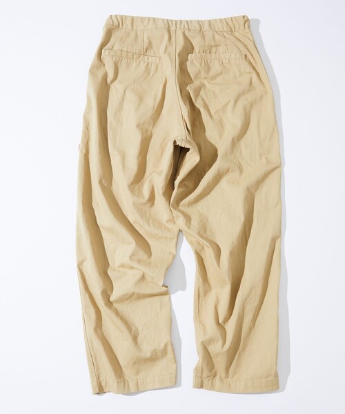 HINSON(ヒンソン)の「HINSON/ヒンソン ワイドテーパードシルエット ウェービングベルト ベイカーツイルパンツ/クライミングパンツ/ツイルパンツ/ワイドシルエット/ベイカーパンツ(カーゴパンツ・メンズ・ブラック/ベージュ/オリーブ・MEDIUM/LARGE)」の5枚目の写真