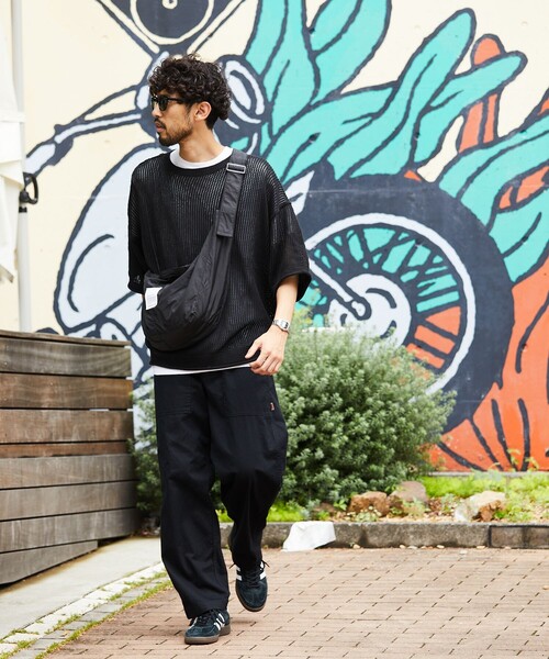 HINSON(ヒンソン)の「HINSON/ヒンソン ワイドテーパードシルエット ウェービングベルト ベイカーツイルパンツ/クライミングパンツ/ツイルパンツ/ワイドシルエット/ベイカーパンツ(カーゴパンツ・メンズ・ブラック/ベージュ/オリーブ・MEDIUM/LARGE)」の14枚目の写真