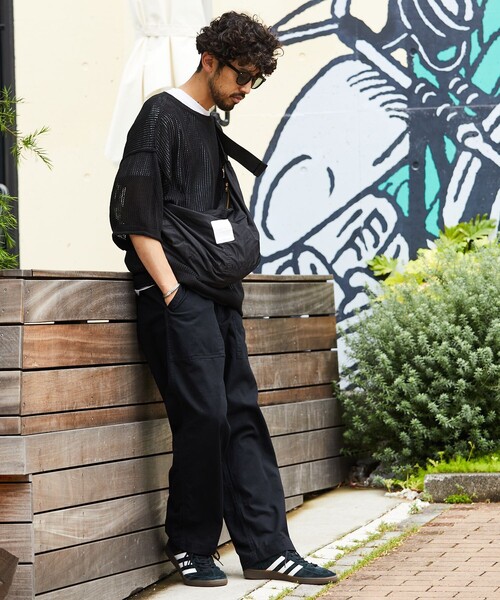 HINSON(ヒンソン)の「HINSON/ヒンソン ワイドテーパードシルエット ウェービングベルト ベイカーツイルパンツ/クライミングパンツ/ツイルパンツ/ワイドシルエット/ベイカーパンツ(カーゴパンツ・メンズ・ブラック/ベージュ/オリーブ・MEDIUM/LARGE)」の15枚目の写真