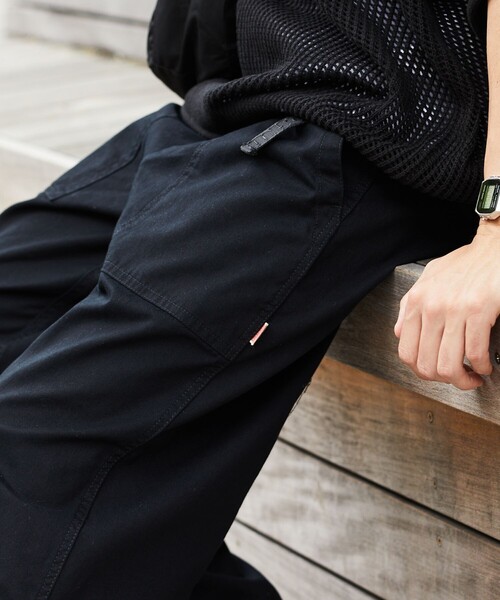 HINSON(ヒンソン)の「HINSON/ヒンソン ワイドテーパードシルエット ウェービングベルト ベイカーツイルパンツ/クライミングパンツ/ツイルパンツ/ワイドシルエット/ベイカーパンツ(カーゴパンツ・メンズ・ブラック/ベージュ/オリーブ・MEDIUM/LARGE)」の21枚目の写真