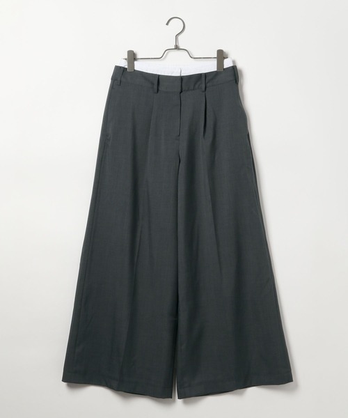 セール】ダブルウエストスラックスパンツ 131521（スラックス