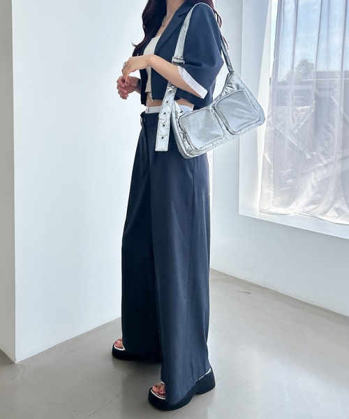 Heather（ヘザー）の「ダブルウエストスラックスパンツ　131521（スラックス・レディース・ブラック/チャコールグレー/グレー系その他・S/M）」の18枚目の写真