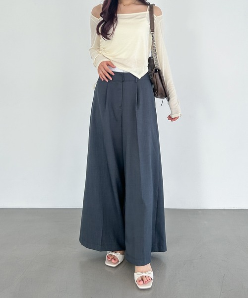 セール】ダブルウエストスラックスパンツ 131521（スラックス