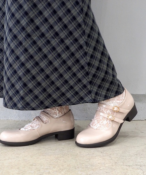 byあしながおじさん（バイアシナガオジサン）の「晴雨兼用│ダブルストラップパンプス　8510123（パンプス・レディース・ブラック/クリアブラック/アイボリー/ワイン/クリアブラウン・25.0cm/24.0cm/23.5cm/23.0cm/22.5cm/22.0cm/24.5cm/22cm/23cm/24cm/25cm）」の15枚目の写真