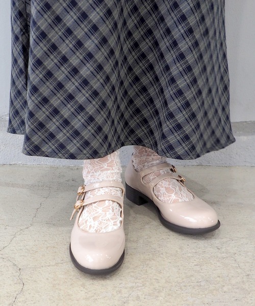 byあしながおじさん（バイアシナガオジサン）の「晴雨兼用│ダブルストラップパンプス　8510123（パンプス・レディース・ブラック/クリアブラック/アイボリー/ワイン/クリアブラウン・25.0cm/24.0cm/23.5cm/23.0cm/22.5cm/22.0cm/24.5cm/22cm/23cm/24cm/25cm）」の16枚目の写真