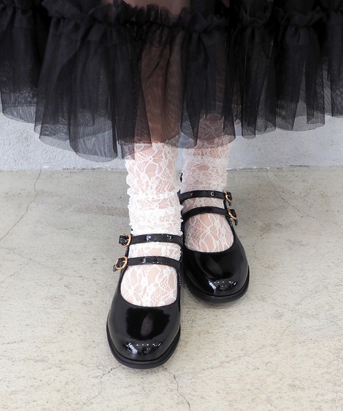 byあしながおじさん（バイアシナガオジサン）の「晴雨兼用│ダブルストラップパンプス　8510123（パンプス・レディース・ブラック/クリアブラック/アイボリー/ワイン/クリアブラウン・25.0cm/24.0cm/23.5cm/23.0cm/22.5cm/22.0cm/24.5cm/22cm/23cm/24cm/25cm）」の22枚目の写真