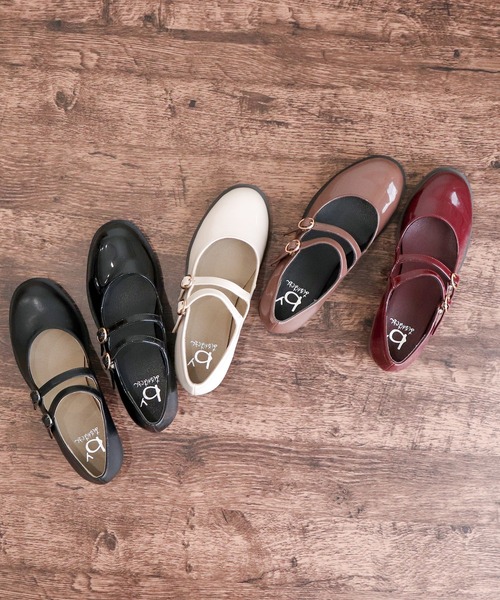 byあしながおじさん（バイアシナガオジサン）の「晴雨兼用│ダブルストラップパンプス　8510123（パンプス・レディース・ブラック/クリアブラック/アイボリー/ワイン/クリアブラウン・25.0cm/24.0cm/23.5cm/23.0cm/22.5cm/22.0cm/24.5cm/22cm/23cm/24cm/25cm）」の14枚目の写真