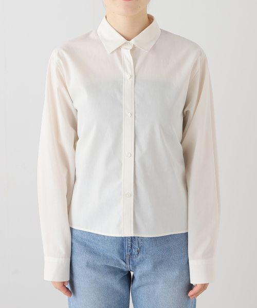 Noble（ノーブル）の「バックオープンレギュラーシャツ（シャツ/ブラウス・レディース・ネイビー/ホワイト・FREE）」の17枚目の写真