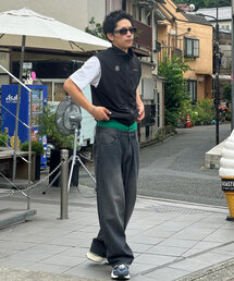 【WEB限定】【ユニセックス】ダブルウエスト腰パンデニム