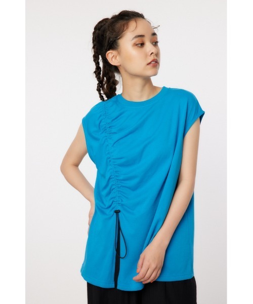 RODEO CROWNS WIDE BOWL（ロデオクラウンズワイドボウル）の「シャーリングタンクトップ（タンクトップ・レディース・ブラック/オフホワイト/ライトイエロー/ブルー・FREE）」の8枚目の写真