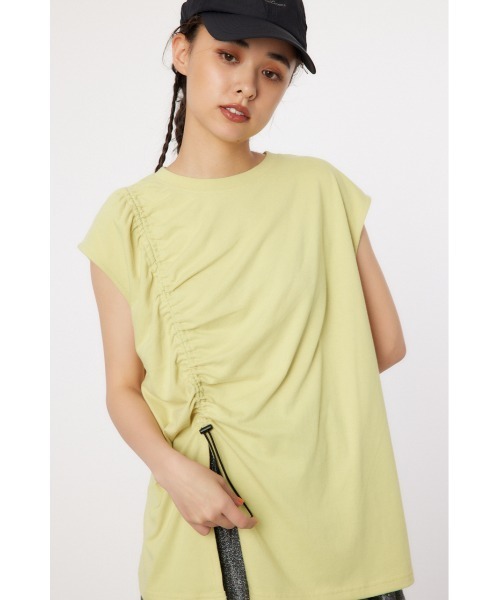 RODEO CROWNS WIDE BOWL（ロデオクラウンズワイドボウル）の「シャーリングタンクトップ（タンクトップ・レディース・ブラック/オフホワイト/ライトイエロー/ブルー・FREE）」の11枚目の写真