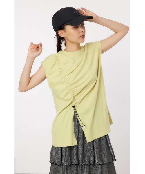 RODEO CROWNS WIDE BOWL（ロデオクラウンズワイドボウル）の「シャーリングタンクトップ（タンクトップ・レディース・ブラック/オフホワイト/ライトイエロー/ブルー・FREE）」の12枚目の写真