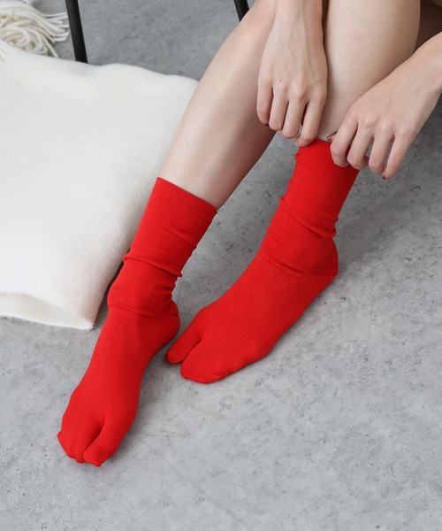 COLONY 2139（コロニートゥーワンスリーナイン）の「足袋ソックス(20cm丈)（ソックス/靴下・レディース・ブラック/レッド/ホワイト・23-25）」の13枚目の写真