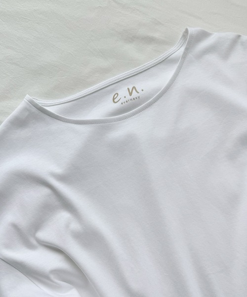 evernavy(エバーネイビー)の「シルケットボリュームスリーブプルオーバー(Tシャツ/カットソー・レディース・ブラック/オフホワイト/ネイビー・M/L)」の17枚目の写真