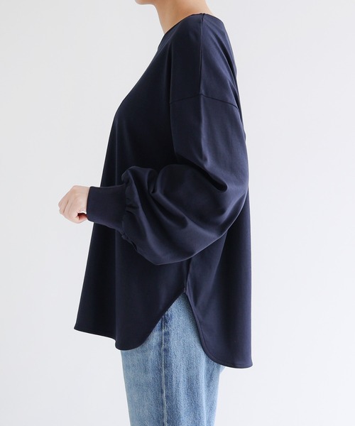 セール】シルケットボリュームスリーブプルオーバー（Tシャツ