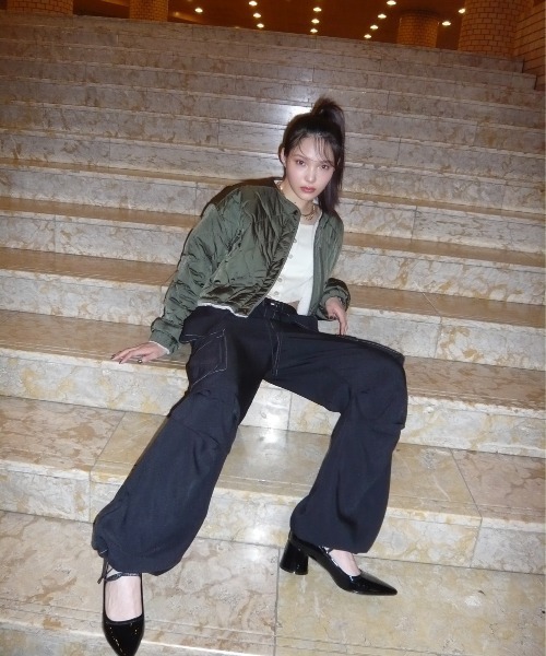 MIEL CRISHUNANT（ミエルクリシュナ）の「リバーシブルキルティングボアブルゾン（ブルゾン・レディース・アイボリー/ブラック/カーキ・FREE）」の18枚目の写真