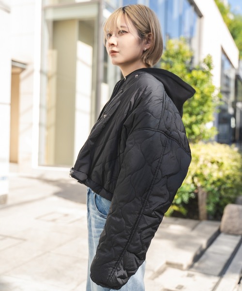 MIEL CRISHUNANT（ミエルクリシュナ）の「リバーシブルキルティングボアブルゾン（ブルゾン・レディース・アイボリー/ブラック/カーキ・FREE）」の8枚目の写真