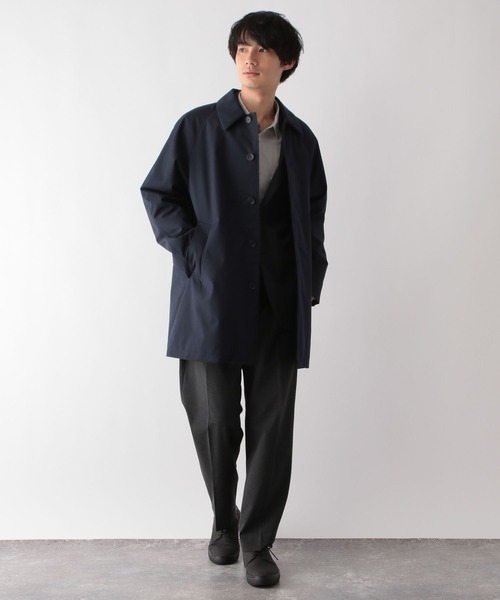 GLOBAL WORK（グローバルワーク）の「ライトウォームショートステンカラーコート/115830（ステンカラーコート・メンズ・ネイビー・SMALL/MEDIUM/LARGE/X-LARGE）」の10枚目の写真