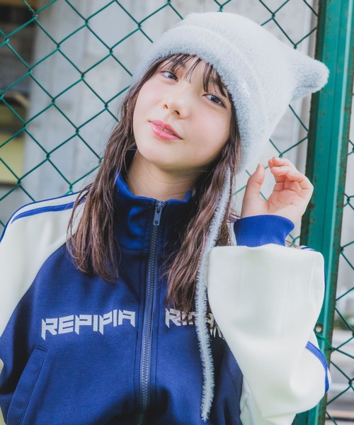 repipi armario（レピピ アルマリオ）の「シャギーネコミミワッチ（ニットキャップ/ビーニー・キッズ・ホワイト/グレー/ブラック・FREE）」の15枚目の写真