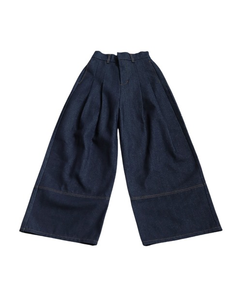 antiqua(アンティカ)の「デニムタックパンツ(デニムパンツ・レディース・グレー系その他/インディゴブルー・P/R)」の18枚目の写真