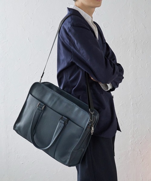 GUSCIO UOMO（グッシオ ウォーモ）の「【グッシオウォーモ】　ビジネスバッグ　ブリーフケース（ビジネスバッグ・メンズ・ネイビー/ダークグレー/ブラック・FREE）」の3枚目の写真