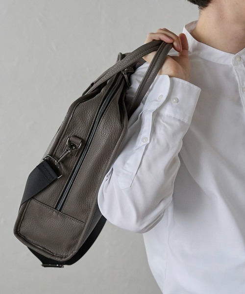 GUSCIO UOMO（グッシオ ウォーモ）の「【グッシオウォーモ】　ビジネスバッグ　ブリーフケース（ビジネスバッグ・メンズ・ネイビー/ダークグレー/ブラック・FREE）」の14枚目の写真