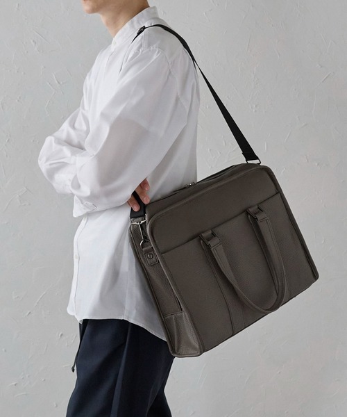 GUSCIO UOMO（グッシオ ウォーモ）の「【グッシオウォーモ】　ビジネスバッグ　ブリーフケース（ビジネスバッグ・メンズ・ネイビー/ダークグレー/ブラック・FREE）」の16枚目の写真