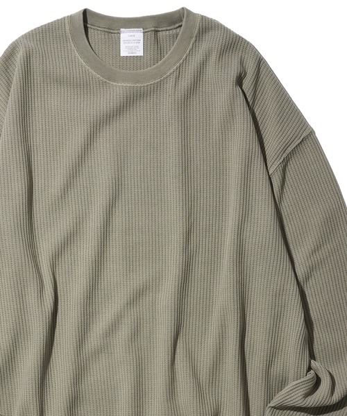 ADPOSION（アドポーション）の「【SEABEES/シービーズ】THERMAL PIGMENT CREWNECK T-SHIRT / サーマルピグメントクルーネックTシャツ（Tシャツ/カットソー・メンズ・アイボリー/ブラック/グレー/オリーブ/チャコールグレー・LARGE/MEDIUM）」の4枚目の写真