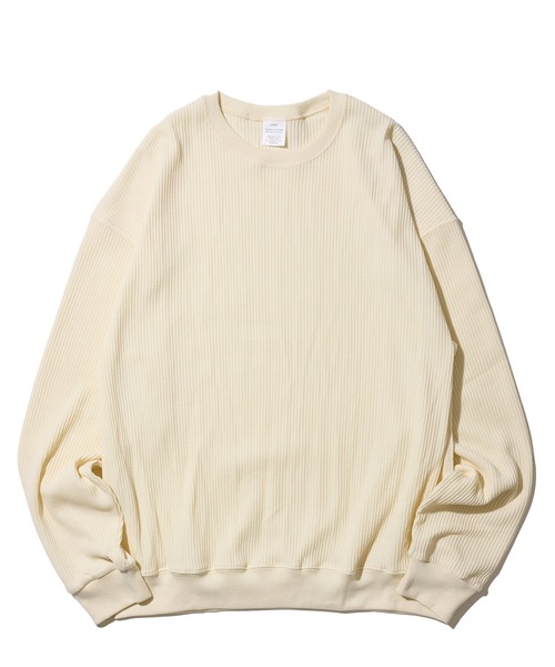 ADPOSION（アドポーション）の「【SEABEES/シービーズ】THERMAL PIGMENT CREWNECK T-SHIRT / サーマルピグメントクルーネックTシャツ（Tシャツ/カットソー・メンズ・アイボリー/ブラック/グレー/オリーブ/チャコールグレー・LARGE/MEDIUM）」の10枚目の写真
