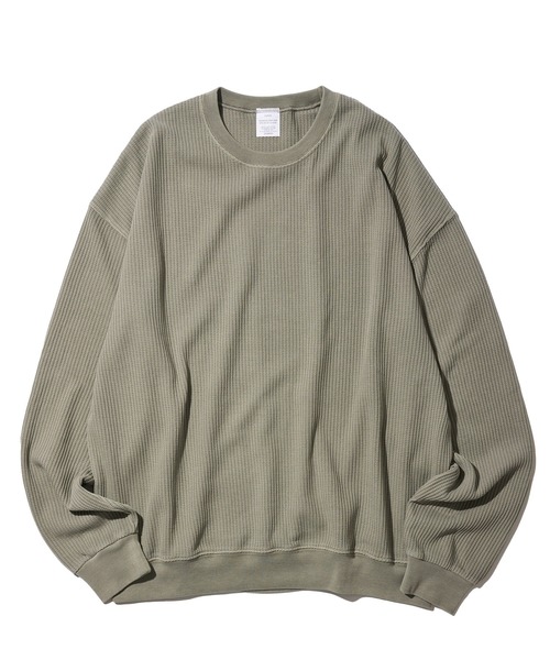 ADPOSION（アドポーション）の「【SEABEES/シービーズ】THERMAL PIGMENT CREWNECK T-SHIRT / サーマルピグメントクルーネックTシャツ（Tシャツ/カットソー・メンズ・アイボリー/ブラック/グレー/オリーブ/チャコールグレー・LARGE/MEDIUM）」の8枚目の写真