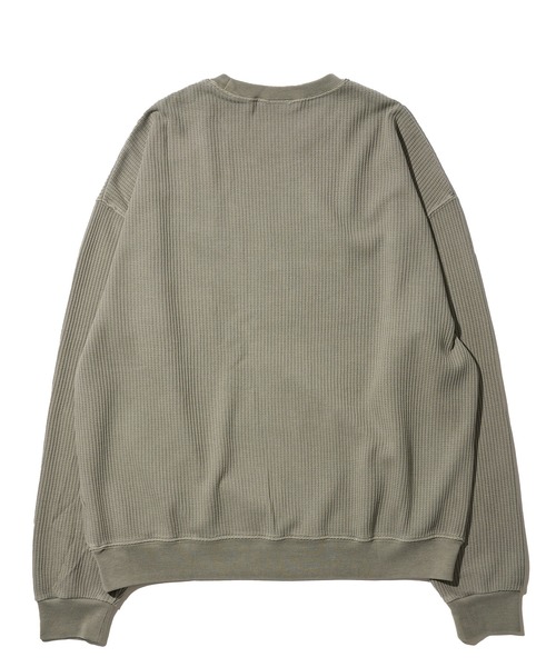 ADPOSION（アドポーション）の「【SEABEES/シービーズ】THERMAL PIGMENT CREWNECK T-SHIRT / サーマルピグメントクルーネックTシャツ（Tシャツ/カットソー・メンズ・アイボリー/ブラック/グレー/オリーブ/チャコールグレー・LARGE/MEDIUM）」の9枚目の写真