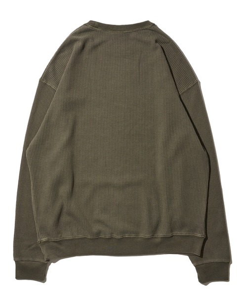 ADPOSION（アドポーション）の「【SEABEES/シービーズ】THERMAL PIGMENT CREWNECK T-SHIRT / サーマルピグメントクルーネックTシャツ（Tシャツ/カットソー・メンズ・アイボリー/ブラック/グレー/オリーブ/チャコールグレー・LARGE/MEDIUM）」の7枚目の写真
