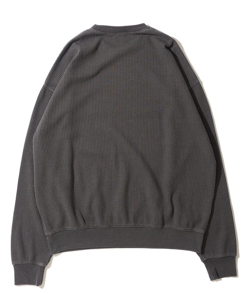 ADPOSION（アドポーション）の「【SEABEES/シービーズ】THERMAL PIGMENT CREWNECK T-SHIRT / サーマルピグメントクルーネックTシャツ（Tシャツ/カットソー・メンズ・アイボリー/ブラック/グレー/オリーブ/チャコールグレー・LARGE/MEDIUM）」の12枚目の写真