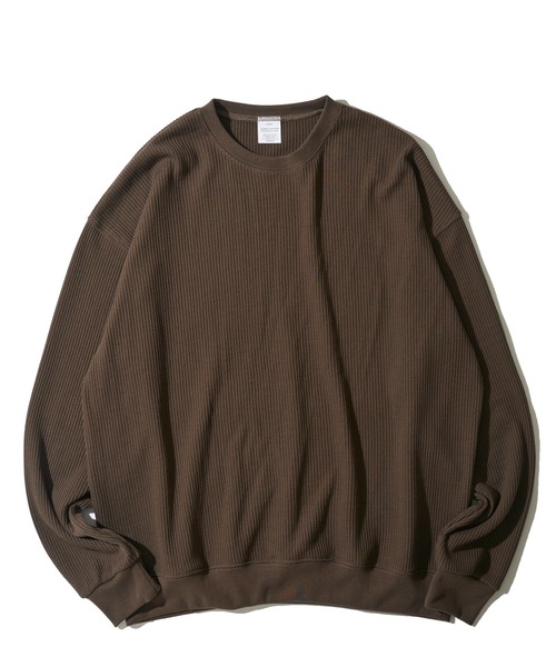 ADPOSION(アドポーション)の「【SEABEES/シービーズ】THERMAL PIGMENT CREWNECK T-SHIRT / サーマルピグメントクルーネックTシャツ(Tシャツ/カットソー・メンズ・アイボリー/ブラック/グレー/オリーブ/チャコールグレー/ブラウン・LARGE/MEDIUM)」の21枚目の写真