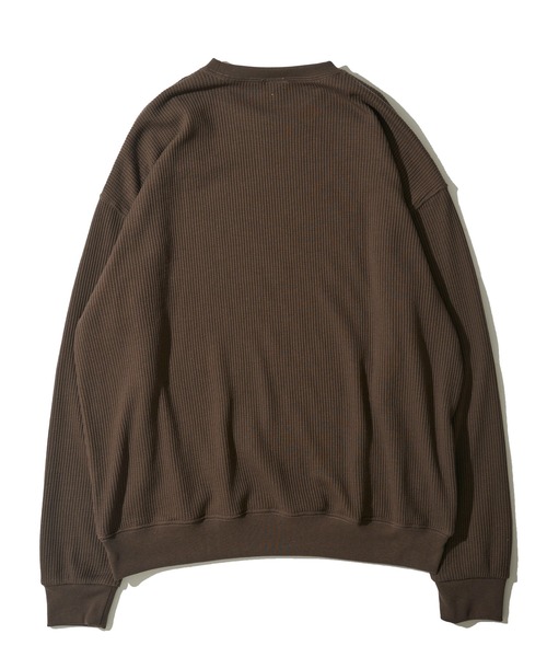 ADPOSION(アドポーション)の「【SEABEES/シービーズ】THERMAL PIGMENT CREWNECK T-SHIRT / サーマルピグメントクルーネックTシャツ(Tシャツ/カットソー・メンズ・アイボリー/ブラック/グレー/オリーブ/チャコールグレー/ブラウン・LARGE/MEDIUM)」の20枚目の写真