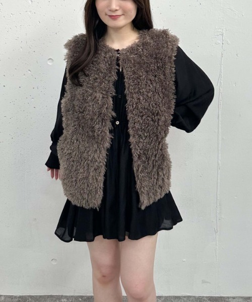 archives（アルシーヴ）の「ドロストウェストシアーチュニック（シャツ/ブラウス・レディース・グレー/オフホワイト/ブラック・MEDIUM）」の3枚目の写真