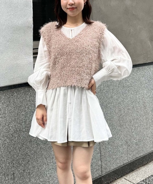 archives（アルシーヴ）の「ドロストウェストシアーチュニック（シャツ/ブラウス・レディース・グレー/オフホワイト/ブラック・MEDIUM）」の10枚目の写真