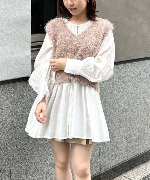 archives（アルシーヴ）の「ドロストウェストシアーチュニック（シャツ/ブラウス・レディース・グレー/オフホワイト/ブラック・MEDIUM）」の11枚目の写真