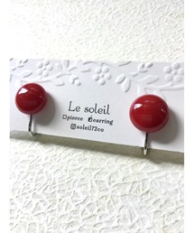 【Le soleil】鮮やか　琉球ガラスイヤリング(MA)