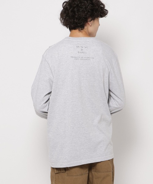 niko and...（ニコアンド）の「【NATOKii(ネイトゥーキー)】ナンバリングロンＴ（Tシャツ/カットソー・メンズ・ライトグレー/グリーン・FREE）」の5枚目の写真