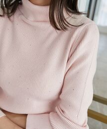 MAJESTIC LEGON | ラインストーンタートルネックニット(ニット/セーター)