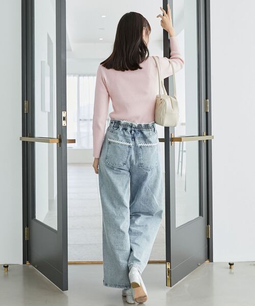 MAJESTIC LEGON（マジェスティックレゴン）の「ラインストーンタートルネックニット（ニット/セーター・レディース・グレー/ブラック/アイボリー/ピンク・MEDIUM）」の22枚目の写真