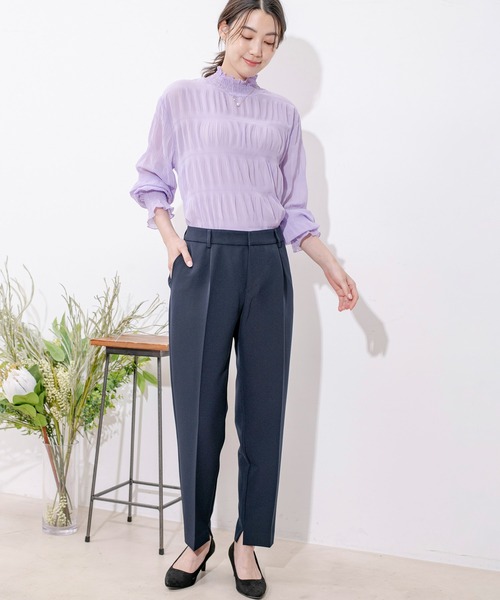 Jayro（ジャイロ）の「マジョリカプリーツプルオーバー（Tシャツ/カットソー・レディース・ダークブラウン/グリーン/パープル/ワイン/ブラック/ネイビー/ピンク/ライトグリーン/ブルー/ホワイト系その他/ピンク系その他/ホワイト系その他2/ラベンダー・FREE）」の15枚目の写真