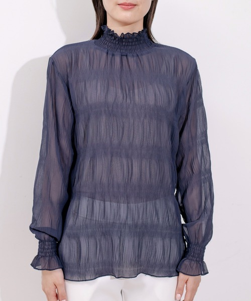 Jayro（ジャイロ）の「マジョリカプリーツプルオーバー（Tシャツ/カットソー・レディース・ダークブラウン/グリーン/パープル/ワイン/ブラック/ネイビー/ピンク/ライトグリーン/ブルー/ホワイト系その他/ピンク系その他/ホワイト系その他2/ラベンダー・FREE）」の17枚目の写真