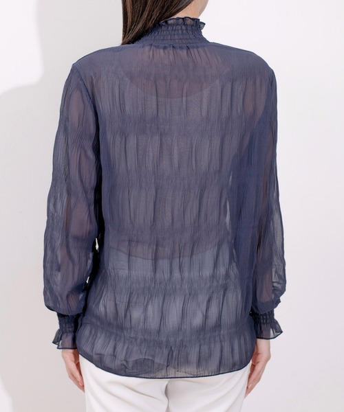 Jayro（ジャイロ）の「マジョリカプリーツプルオーバー（Tシャツ/カットソー・レディース・ダークブラウン/グリーン/パープル/ワイン/ブラック/ネイビー/ピンク/ライトグリーン/ブルー/ホワイト系その他/ピンク系その他/ホワイト系その他2/ラベンダー・FREE）」の19枚目の写真