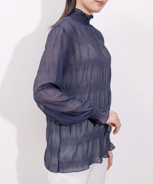 Jayro（ジャイロ）の「マジョリカプリーツプルオーバー（Tシャツ/カットソー・レディース・ダークブラウン/グリーン/パープル/ワイン/ブラック/ネイビー/ピンク/ライトグリーン/ブルー/ホワイト系その他/ピンク系その他/ホワイト系その他2/ラベンダー・FREE）」の20枚目の写真