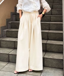 NOLLEY’S | ◇【WEB限定サイズあり】《セットアップ対応》ウォッシャブルMannishワイドパンツ(その他パンツ)