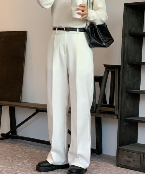 beautiful peaple 24ss ワイドストレートパンツ スラックス 楽天市場】ワイドストレートパンツ レディース パンツ センター