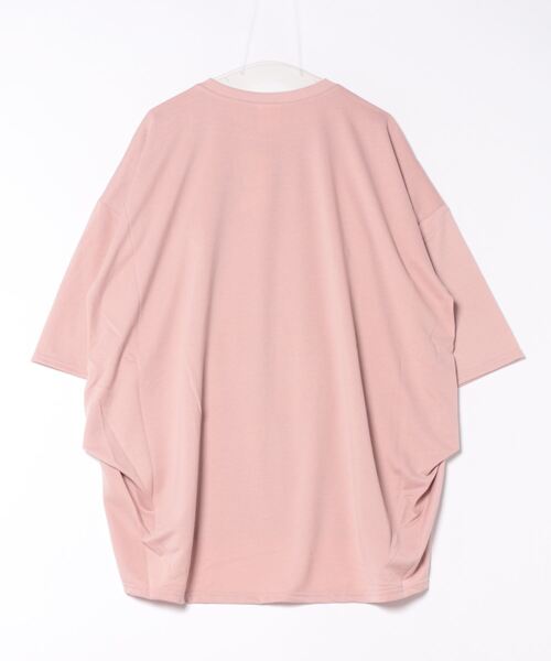 ScoLar(スカラー)の「143606:花刺繍コード叩き付け 女の子デザインチュニック(Tシャツ/カットソー・レディース・ブラック/サックスブルー/ピンク・M)」の4枚目の写真